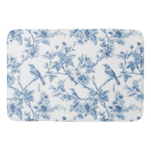 Chinoiserie florale bleue élégante
