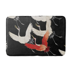 Tapis De Bain Chinoiserie Grue volante Zen Minimaliste Kimono Ar