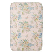 Tapis De Bain Chinoiserie Vase Floral Blush Peony Rose Bain (devant Vertical)