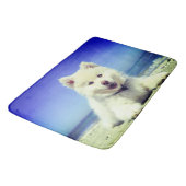 Tapis De Bain Chiot blanc (Angle)