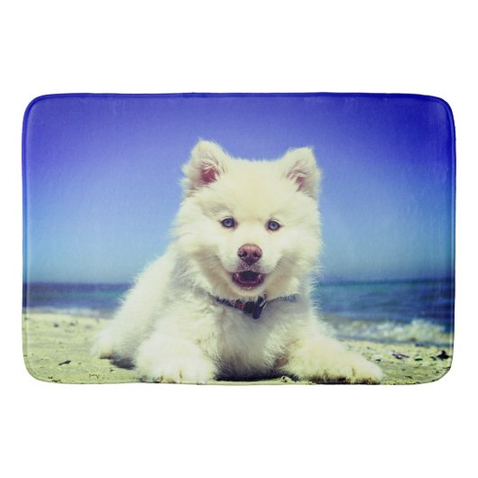 Tapis De Bain Chiot blanc (Devant)