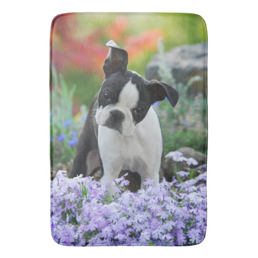 Tapis De Bain Chiot de chien de Boston Terrier (devant Vertical)