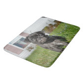Tapis De Bain Chiot en carlin noir (Angle)