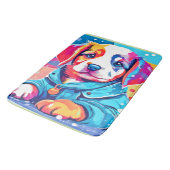 Tapis De Bain Chiot en design de manteau bleu (Angle)