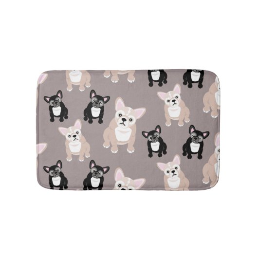 Tapis De Bain Chiots mignons de bouledogue français (Devant)