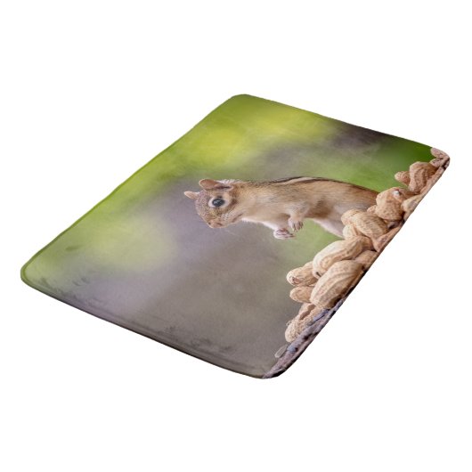 Tapis De Bain Chipmunk aux cacahuètes (Angle)