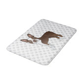 Tapis De Bain Chocolat Brown Boston Terrier Cartoon Chien et Pât (Angle)