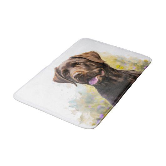 Tapis De Bain Chocolat Labrador (Angle)