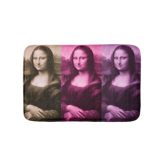 Tapis De Bain Chocolat rose violet Mona Lisa (Devant)