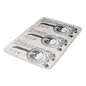 Tapis De Bain Chonky rayé japonais Tabby Chat (Angle)