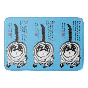 Tapis De Bain Chonky rayé japonais Tabby Chat