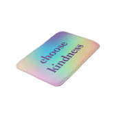 Tapis De Bain "Choose Kindness" Pastel Rainbow dégradent (Angle)