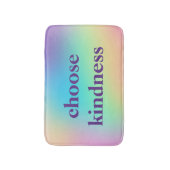 Tapis De Bain "Choose Kindness" Pastel Rainbow dégradent (Devant (Vertical))