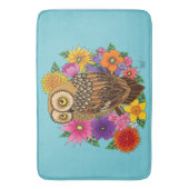 Tapis De Bain Chouette à fleurs (devant Vertical)