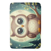 Tapis De Bain Chouette bébé la nuit avec lune (devant Vertical)
