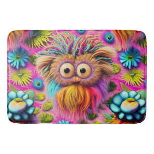 Tapis De Bain Chouette cosmique Trippy Hippie Psychedelic Origin