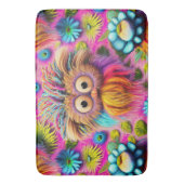 Tapis De Bain Chouette cosmique Trippy Hippie Psychedelic Origin (devant Vertical)