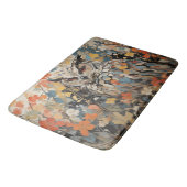 Tapis De Bain Chouette et fleurs en peinture printanière (Angle)