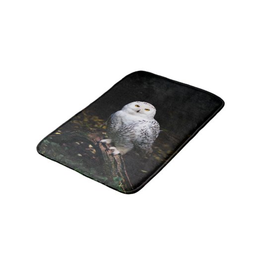 Tapis De Bain Chouette hivernale majestueuse (Angle)