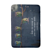 Tapis De Bain Chouette qui est différent avec un collage de devi (Devant (Vertical))