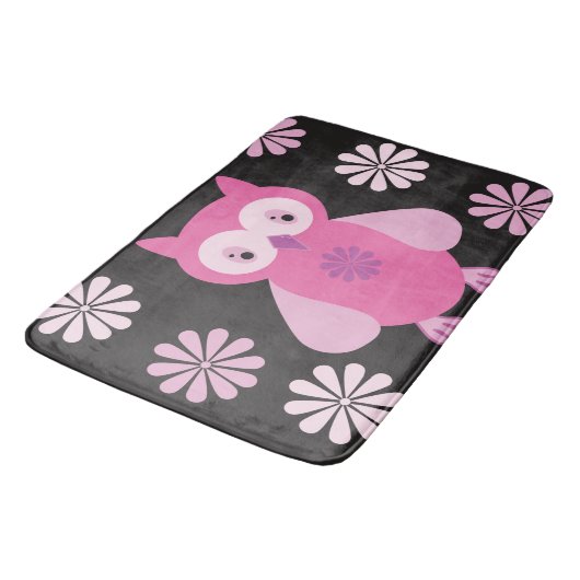 Tapis De Bain chouette rose mignonne (Angle)