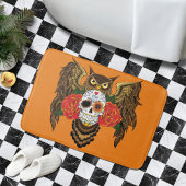 Tapis De Bain Chouette Rose Sugar SKull