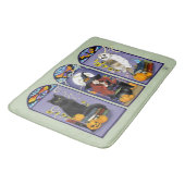 Tapis De Bain Chouette sorcière Art Nouveau Chat Halloween (Angle)