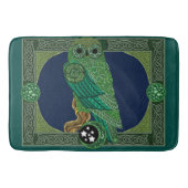 Tapis De Bain Chouette verte celtique (Devant)