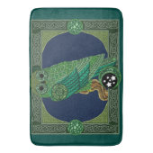 Tapis De Bain Chouette verte celtique (devant Vertical)