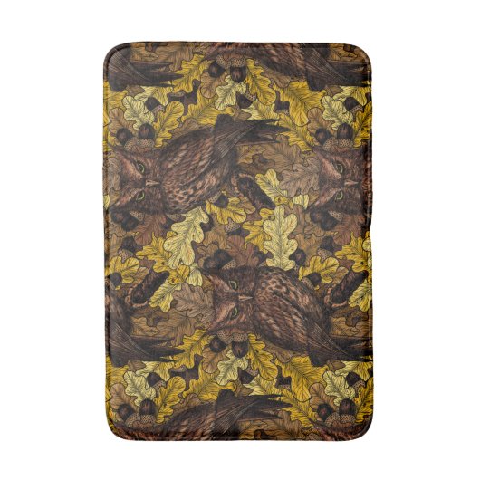 Tapis De Bain Chouettes d'automne (Devant (Vertical))