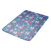 Tapis De Bain Chouettes Et Fleurs (Angle)