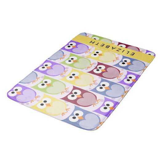 Tapis De Bain Chouettes mignonnes, Chouette Motif, Chouettes col (Angle)