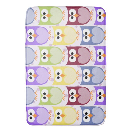 Tapis De Bain Chouettes mignonnes, Chouette Motif, Chouettes pou (devant Vertical)