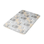 Tapis De Bain Chouettes nattes Motifs (Angle)