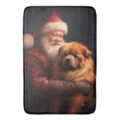 Tapis De Bain Chow Chow avec Noël Festif du Père Noël (devant Vertical)