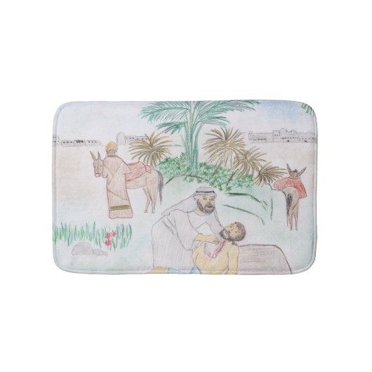 Tapis De Bain Christian Artwork Le bon samaritain (Devant)