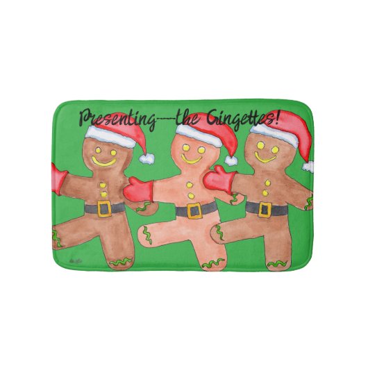 Tapis De Bain Christmas Gingerbread Dancers (Devant)
