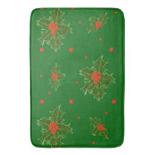 Tapis De Bain Christmas Holly (devant Vertical)