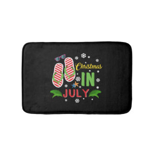 Tapis De Bain Christmas In July Beach Flip Flops Sun