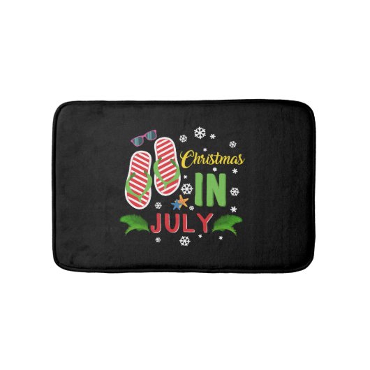 Tapis De Bain Christmas In July Beach Flip Flops Sun (Devant)