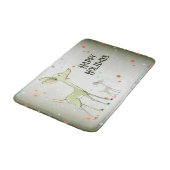 Tapis De Bain Christmas Party Green Deers Holidays Cute (Angle)