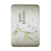 Tapis De Bain Christmas Party Green Deers Holidays Cute (Devant (Vertical))