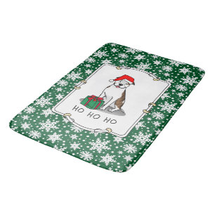 Tapis De Bain Christmas Père Noël Pit Bull (lt brindle white 3) 