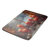 Tapis De Bain Christmas Red Candles Pine Cones Winter View  (Angle)