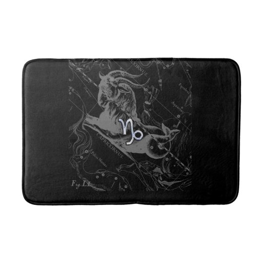 Tapis De Bain Chrome Capricorn Symbole Zodiaque sur Hevelius (Devant)