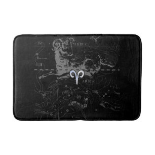 Tapis De Bain Chrome comme Aries Symbole Zodiac sur Hevelius