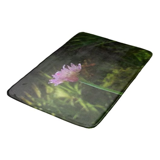 Tapis De Bain Ciboulette à fleurs et palmier (Angle)