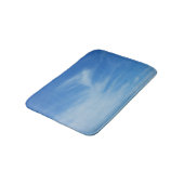 Tapis De Bain Ciel bleu avec nuages blancs Abstrait Nature Photo (Angle)