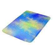 Tapis De Bain Ciel bleu et boulons de foudre jaune doré (Angle)