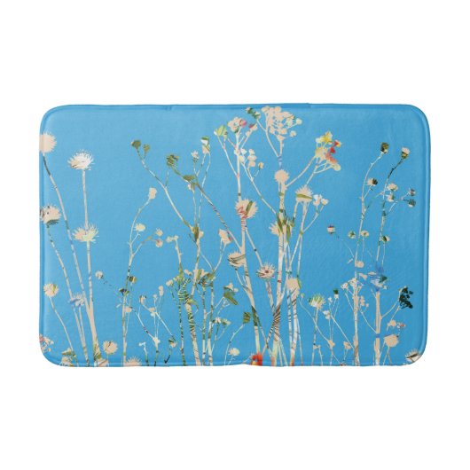 Tapis De Bain Ciel bleu et fleurs (Devant)